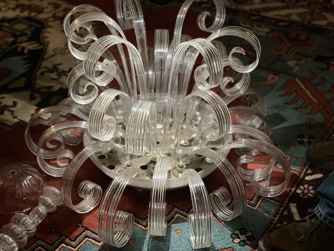 Venetian Murano Handmade-Blown Glass Leaf Chandelier - Gorgeous Cover