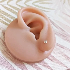 Solid 925 Sterling Silver Endless Knot Tiny Stud Earrings Christmas Gift - Picture 1 of 3