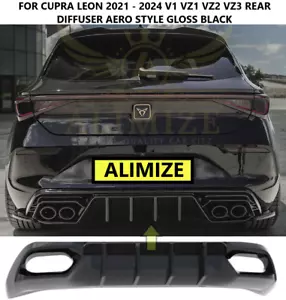 Per Cupra Leon KL1 V1 VZ1 VZ2 VZ3 2021+ Gonna Diffusore Posteriore Valance Nero Lucido - Foto 1 di 7
