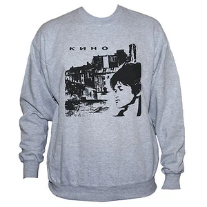 Kino Viktor Tsoi Sweatshirt Russian Punk Rock Wave Band Unisex Mens Jumper - Picture 1 of 3