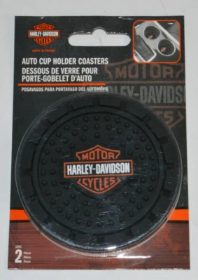 OEM Harley-Davidson Orange Bar & Shield Drink Holder Coasters, Set of 2 Foto 1 de 2