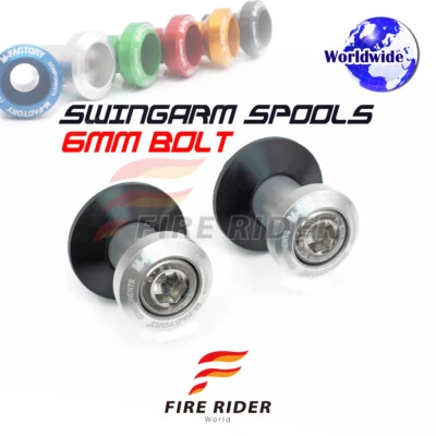 CNC SPMF Silver M6 Rear Swingarm Spools For Aprilia Dorsoduro 900 18 19 20 - Image 1 of 3