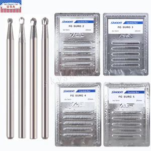 Fresa chirurgica dentale rotonda lunga FG SURG 2 3 4 5 carburo per alta velocità 25 mm USA - Foto 1 di 27