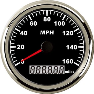 85mm GPS 160MPH Speedometer Odo Stainless Waterproof for Car Truck Marine Black - Picture 1 of 10