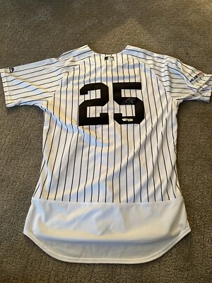 Camiseta firmada por Gleyber Torres Yankees MLB y fanáticos autenticación autografiada Foto 1 de 4