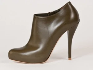 New Christian Dior Green Leather Booties 41 US 11 - Picture 1 of 5