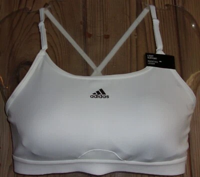 ADIDAS обучение бритвы спортивный бюстгальтер белый размер: маленький A-C #HC5421 новый без ярлыка $35 - Изображение 1 из 2