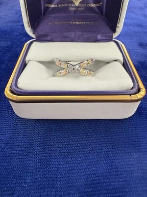 Anillo Black Hills Oro Plata de Ley y Oro de Landstroms, TALLA 7 1/2, LEER Foto 1 de 4