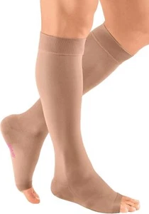 Medi Plus Calf Highs, Open Toe, 30-40mmHg (Size: IV) Beige - Picture 1 of 2