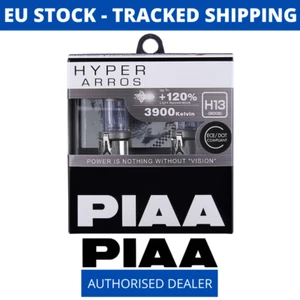 PIAA HYPER ARROS 3900K Car BULBS Up to +120% More light (H13)(HE-907)(Twin Pack) - Picture 1 of 3