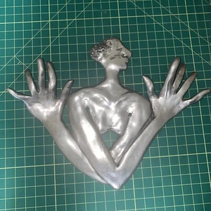 Carrol Boyes S. Africa Nude Woman Key Holder Pewter Wall Hanging Marked C. BOYES - Picture 1 of 6