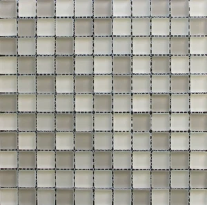 Azulejos de mosaico de vidrio multicolor beige de 1"x 1"" acabado esmerilado mate salpicadero spa - Imagen 1 de 3