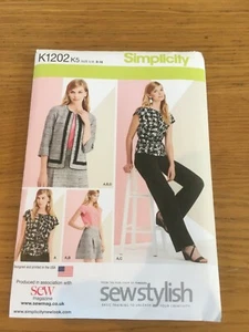 SEMPLICITY Misses/Petite Top Gonna PANTALONI Giacca Modello Cucito Taglia 8-16 K1202 - Foto 1 di 2