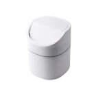  Mini Flip Cover Garbage Bin Desktop Trash Can Pop-up Lid Containers
