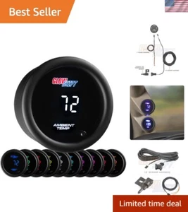 10 Color Digital Air Temperature Gauge Kit - Reads Outside Air Temp from -40-... - Picture 1 of 7