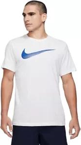 The Nike Tee Dri-Fit Kurzarm weiß T-Shirt blau kariert Herren Größe M - Bild 1 von 1