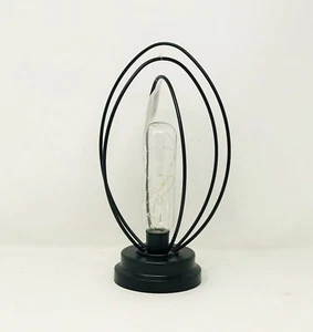 Metal Wire Lamp with LED Oval Orb Lighting  Home Decor Effect - Picture 1 of 1
