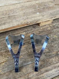 NOS Chrome Christophe Toe Clips-Small-France 1980’s Road Bike - Picture 1 of 4
