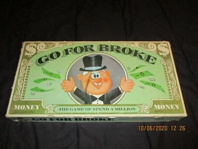 SELCHOW & RIGHTER GO FOR BROKE GAME NO.58 1965 EDITION - USED , ONE REPLACEMENT - Image 1 of 4