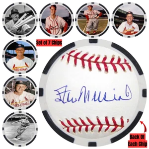 Stan Musial SIGNED Baseball Legends Poker Chip Set (7) - Picture 1 of 2