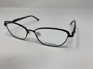 TURA R538 Womens NEW Eyeglasses Frame 52-15-135 Black/Grey Butterfly FRANCE A100 - Picture 1 of 12