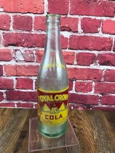 As-IS Vintage 1936 RC ROYAL CROWN COLA Pyramid GLASS SODA BOTTLE 12 oz. DURAGLAS - Picture 1 of 17