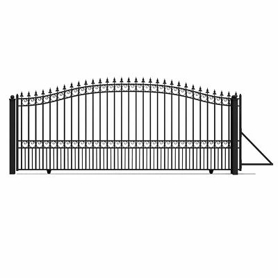 ALEKO London Style Ornamental Steel Single Sliding 16' Driveway Gate - Image 1 of 4