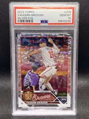 💎🔥 2023 Topps VAUGHN GRISSOM RC Silver Foil Braves GEM MT PSA 10 🔥💎 - Image 1 of 2
