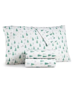 3 Piece Martha Stewart Collection Holiday Printed Twin Sheet Set - Picture 1 of 1
