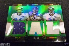 2006 Topps Triple Threads Emerald Relic Combo Ray Lewis Heap Jamal #13/18