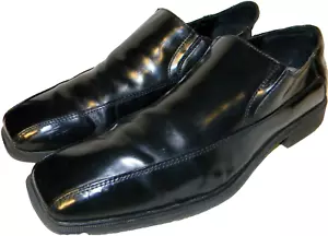 Mocasines sin cordones CALVIN KLEIN "Fane" de hombre elegantes punta cuadrada doble gore, talla 12M - Imagen 1 de 12