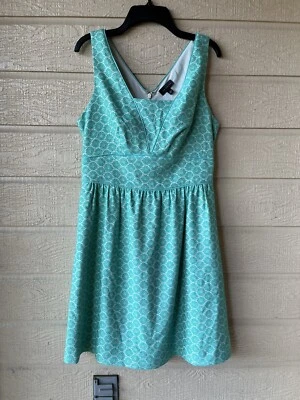 Mini Vestido The Limited Mujer Corto Sin Mangas Talla 4 Verde Azulado Estampado Aqua Cuello Cuadrado Foto 1 de 4