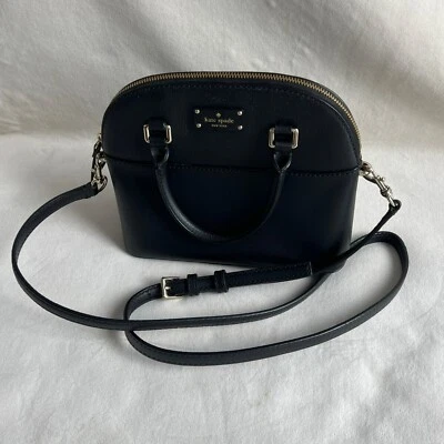 KATE SPADE Grove Street Mini Carli Satchel Crossbody Bag Black WKRU4928 EUC - Image 1 of 4