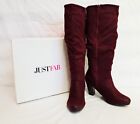 Just Fab Burgandy Helen Boots size 8 .5.