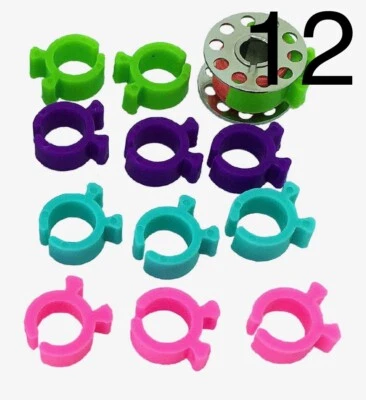 PeavyTailor 12Pcs (#12) Bobbin Holders Thread Clips Spool Huggers for Embroidery - Image 1 of 4
