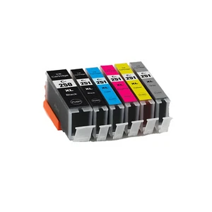 6 PK PGI-250XL CLI-251XL Ink Tanks + LED chip for Canon iP8720 MG7120 MG7520 - Picture 1 of 1