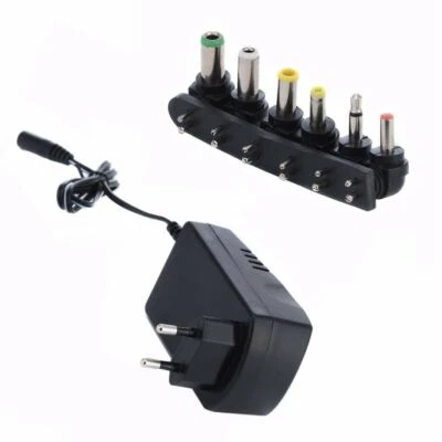 Universal Netzteil Adarter 3V 4V 5V 6V 7,5V 9V 12V 300-1500mA AC/DC+6 Stecker DA - Bild 1 von 4