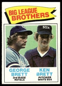1977 Topps Big League Brothers - George Brett/Ken Brett Kansas City