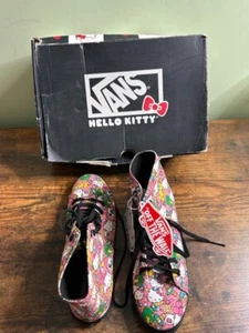 NWT Vans Shoes Hello Kitty Black Sk-8 Hi bow Sanrio Mens 4.5 Women's 6 w/ box - Picture 1 of 22