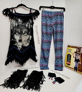 Halloween Costume Wolf Festival Spirit Boho, 6-Pc., Girls Youth Large 12-14 NEW - Picture 1 of 16