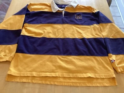 Camisa polo vintage Michigan UofM manga larga sudadera jugador profesional años 90 Foto 1 de 4