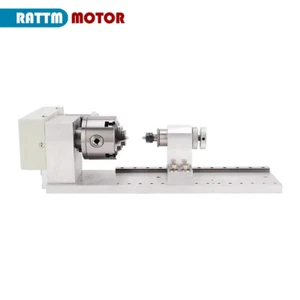 Máquina de grabado CNC de 4º eje de rotación eje A cabezal divisorio riel deslizante - Imagen 1 de 7