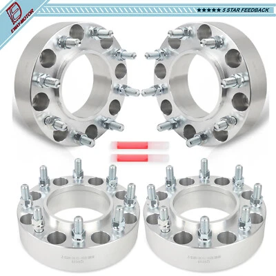 (4) 2" 8x180 Wheel Spacers 14x1.5 For Chevrolet Silverado 2500 3500 HD 2011-2024 - Image 1 of 4