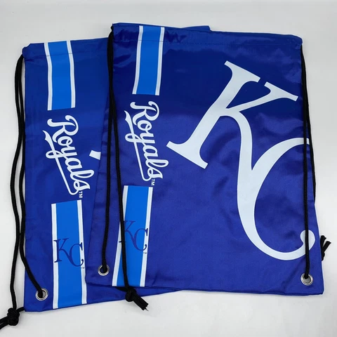 Kansas City KC Royals Drawstring Backpack Cinch Bag FOCO Fan Hood MLB Lot Of 2 Cover