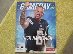 2013 San Diego Chargers Vs Giants Game day Program Nick Hardwick Cover - Picture 1 of 1