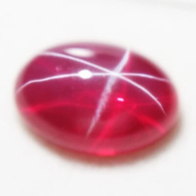12-14 Ct 6 Rays Star Ruby Cabochon Certified Loose Gemstone 14x10mm - Image 1 of 4