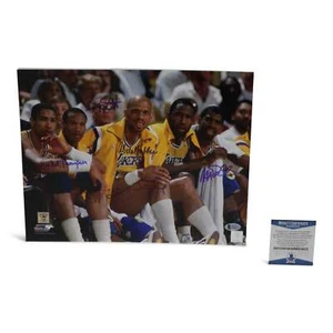 Lakers Team-Signed 11x14 Photo With Magic Johnson & Kareem Abdul-Jabbar - Picture 1 of 1