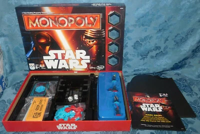 Star Wars 2015 Monopoly Board Game Disney Hasbro Gaming Made in USA B0324 - Image 1 of 4