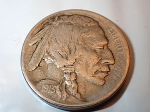 1913-S Buffalo Nickel Type 1 Buffalo On Mound Circulated You Grade NO RESERVE - Picture 1 of 6