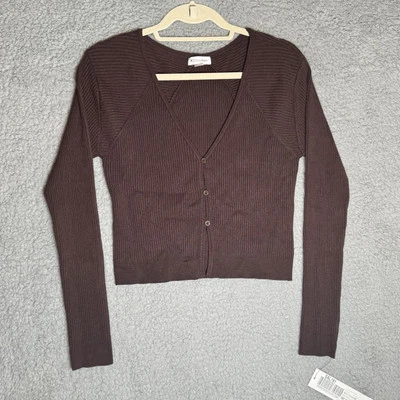 Cárdigan Suéter Corto Capas Marrón Calvin Klein Junior XL Calce Ajustado Nuevo con Etiquetas Foto 1 de 4